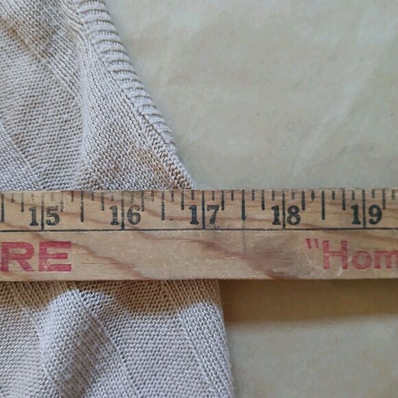 Wet Seal Vest Medium Sleeveless Open Front Top Beige Coastal Knit - Picture 6 of 7